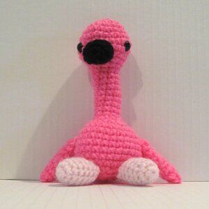 Handmade Crochet Amigurumi Baby Flamingo Kids Children's Baby Shower Toy Present